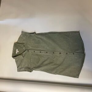 Olive Green Button-Down Skirt